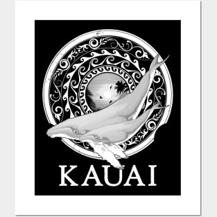 Humpback whales Shield of Kauai Posters and Art